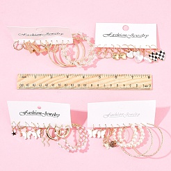 5 Sets 5 Colors Alloy Hoop Earring Sets&nbsp;EJEW-FS0001-23B