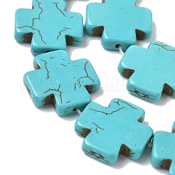 Synthetic Turquoise Beads Strands&nbsp;TURQ-G118-20x20mm-11
