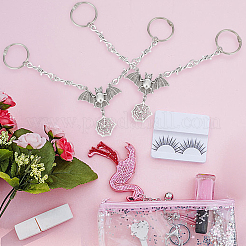 2Pcs Bat with Spider Web Alloy Shoe Charms Chains&nbsp;FIND-AN0001-05