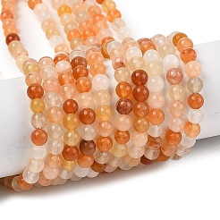 Natural Golden Silk Jade Beads Strands&nbsp;G-N344-01A-01
