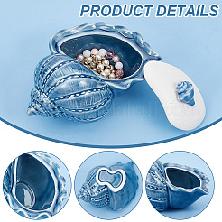 Ocean Style Porcelain Storage Jar with Lid&nbsp;AJEW-WH0348-180E