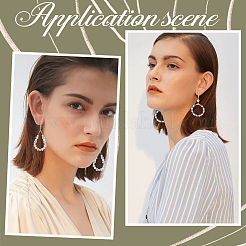 DIY Ring & Teardrop Brass Dangle Earring Making Kit&nbsp;KK-SP0002-11