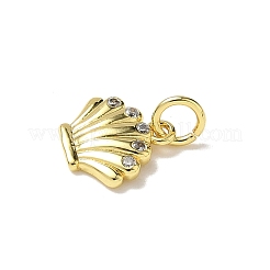 Brass Micro Pave Cubic Zirconia Charms&nbsp;KK-I276-54G