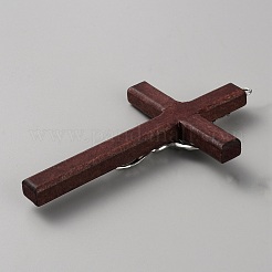 Religion Cross Wood Big Pendants&nbsp;WOOD-WH0124-44C