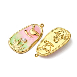 304 Stainless Steel Enamel Pendants&nbsp;STAS-L299-22G-02