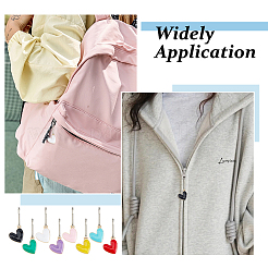 32Pcs 8 Colors Alloy Enamel Zipper Sliders&nbsp;HJEW-DC00048