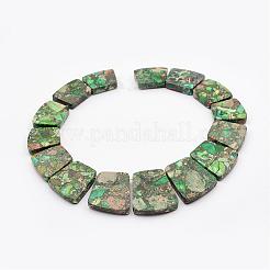 Towanite and Imperial Jasper Graduated Beads Strands&nbsp;G-P296-B01