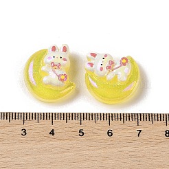 Glitter Plated Resin Cabochons&nbsp;LS-RESI-H163-05A