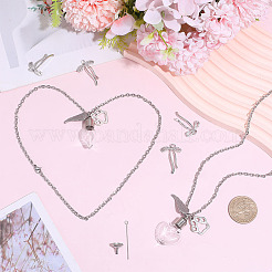 2Pcs 304 Stainless Steel Pendant Necklaces&nbsp;NJEW-DR00037
