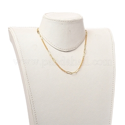 Brass Paperclip & Rolo Chain Necklaces&nbsp;NJEW-JN02916
