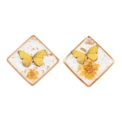 Transparent Epoxy Resin & Printed Pendants&nbsp;KK-F074-01