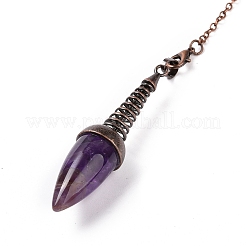 Natural Amethyst Dowsing Pendulums&nbsp;G-L524-06R-02