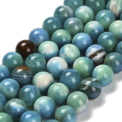 Dyed Natural Fire Crackle Agate Beads Strands&nbsp;G-G203-09A-10mm