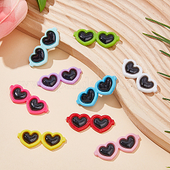 54Pcs 9 Colors Opaque Resin Cabochons&nbsp;RESI-SC0006-74