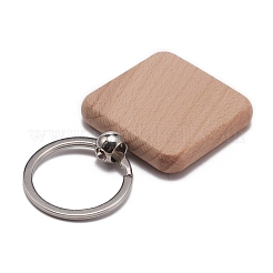 Beech Wood Keychain&nbsp;KEYC-WH0004-12