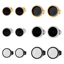 12Pcs 6 Colors 304 Stainless Steel Enamel Stud Earrings for Men Women&nbsp;EJEW-FI0002-94