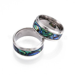 201 Stainless Steel Wide Band Finger Rings&nbsp;RJEW-T005-6-07