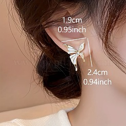Butterfly Alloy Enamel Stud Earrings&nbsp;FS-WGA0046-01