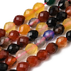 Dyed & Heated Natural Agate Beads Strands&nbsp;G-K376-F21-01