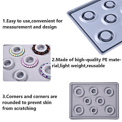 8 Sizes Flocked Plastic Rectangle Bracelet Design Board&nbsp;TOOL-YW0001-25