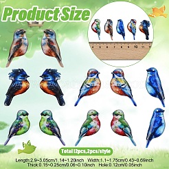 6 Sets 6 Styles Epoxy Resin Pendants&nbsp;RESI-YW0006-38