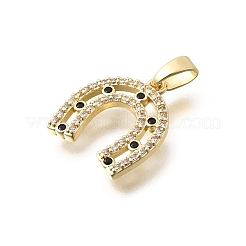 Brass Cubic Zirconia Charms&nbsp;KK-B187-19G