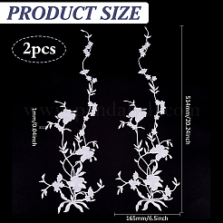 Polyester Embroidery Flower Lace Appliques&nbsp;DIY-WH0504-262