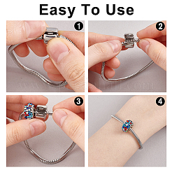304 Stainless Steel European Style Bracelets for Jewelry Making&nbsp;STAS-PH0006-02B