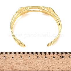 Brass Enamel Multi-strand Cuff Bangles for Women&nbsp;BJEW-A173-01G-02