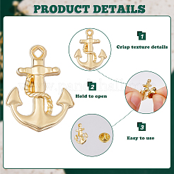 6Pcs Alloy Lapel Pin Backs&nbsp;JEWB-DC0001-23G