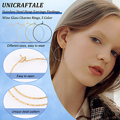 40Pcs 10 Style 316 Surgical Stainless Steel Hoop Earrings Findings&nbsp;STAS-UN0039-39