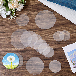 240Pcs 6 Styles Transparent Plastic Film for Badge&nbsp;DIY-CP0013-94