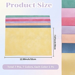 8Pcs 8 Colors Frosted PVC Imitation Leather Fabrics&nbsp;DIY-CL0002-20A