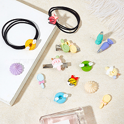 36 Pcs 6 Style Opaque Resin Cabochons&nbsp;CRES-SC0001-83