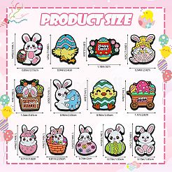 13Pcs 13 Styles Easter Series Silicone Beads&nbsp;SIL-SZ0002-95