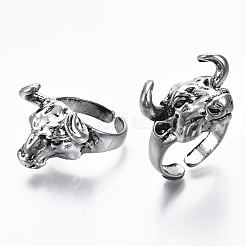 Men's Zinc Alloy Cuff Finger Rings&nbsp;RJEW-N029-006