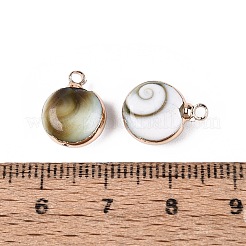 Electroplate Natural Sea Shell Pendants&nbsp;SSHEL-Q100-11B-KCG