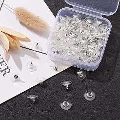 100Pcs Iron Clutch Earring Backs&nbsp;FIND-YW0004-11
