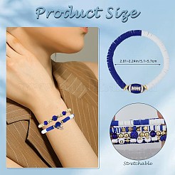 1 Set Handmade Polymer Clay Heishi Beads Stretch Bracelets Set&nbsp;BJEW-SZ0002-67A-04