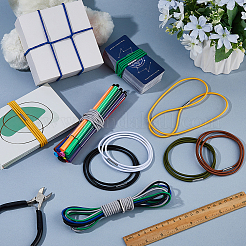 16Pcs 8 Colors PVC Trash Can Rubber Bands&nbsp;AJEW-FH0007-06