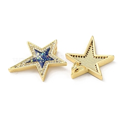Brass Micro Pave Clear Cubic Zirconia Pendants&nbsp;KK-C045-24G