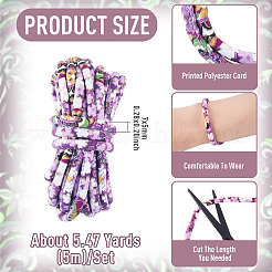5M Ethnic Floral Printed Polyester Cords&nbsp;OCOR-TA0003-94A