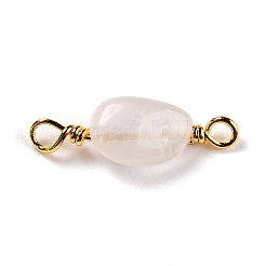 Natural Rose Quartz Links Connectors&nbsp;G-K316-02E-G-RS