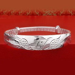 Ethnic Style Phoenix Pattern Brass Bangles for Women&nbsp;FS-WG1D0BA-01