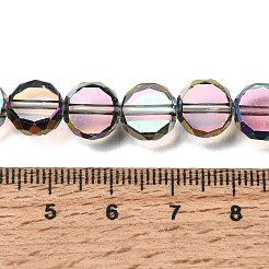Electroplated Transparent Glass Beads Strands&nbsp;GL-CBA98F0-06C-05