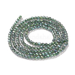 Electroplate Transparent Glass Beads Strands&nbsp;GLAA-H021-01A-FR01