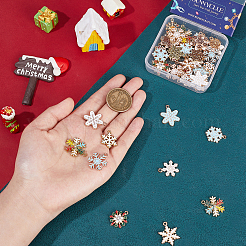 48Pcs 12 Style Christmas Alloy Enamel Pendants&nbsp;ENAM-SC0003-60