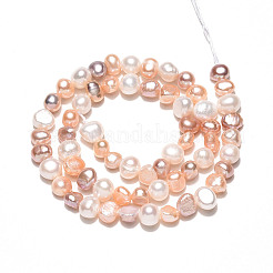 Natural Cultured Freshwater Pearl Beads Strands&nbsp;PEAR-N014-05M-01