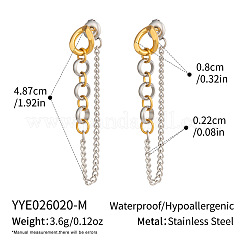 304 Stainless Steel Chain Tassel Stud Earrings for Women&nbsp;IO3537-2