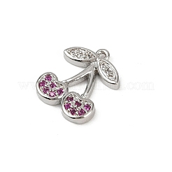 Brass Micro Pave Cubic Zirconia Pendants&nbsp;KK-M322-48P-04